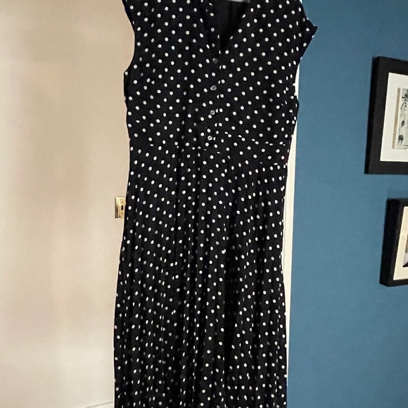 J. Crew Dresses & Skirts - J Crew Umpire Blue and White Polka Dot Dress